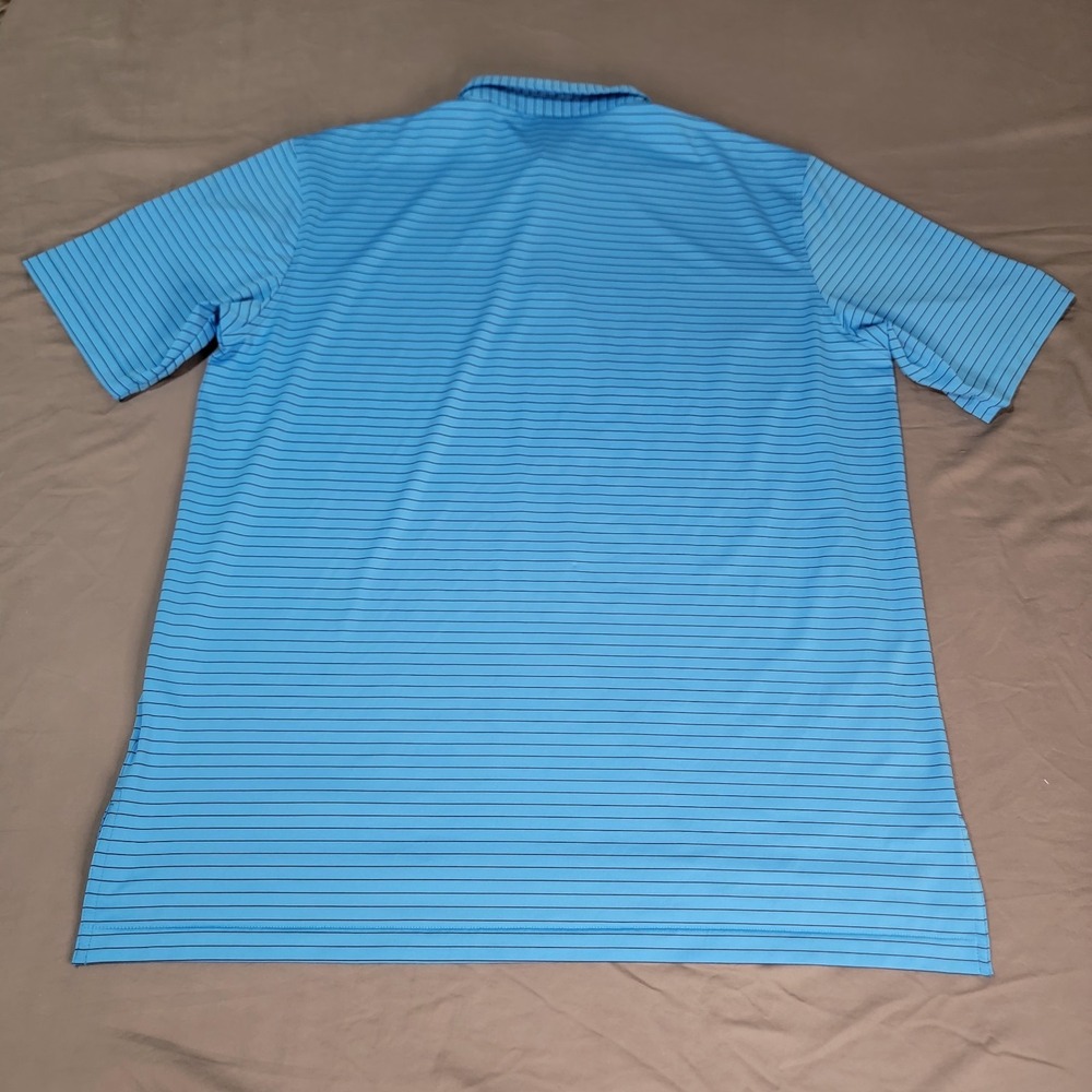 Peter Millar Summer Comfort Polo Men's XL Blue Striped Short Sleeve No Logos - Picture 3 of 7